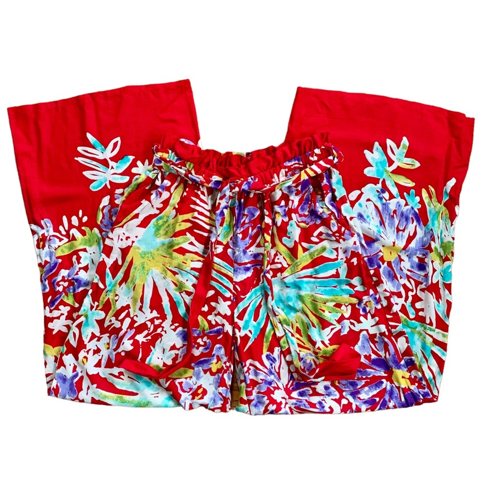 NWT Nanette Lepore Swim Floral Wide Leg Cover-up Casual Pants Size XS